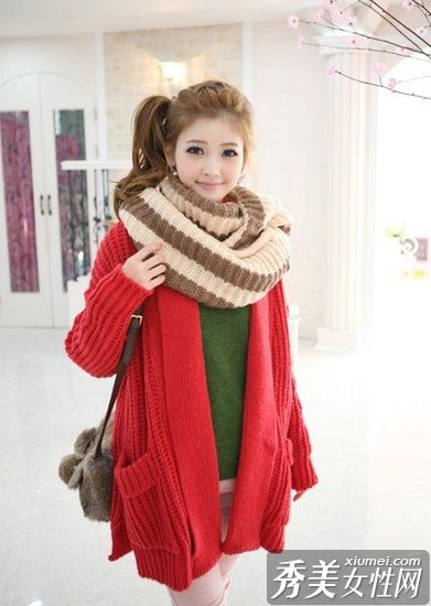 蜂蜜公主甜美的冬装配粉色和温柔无敌