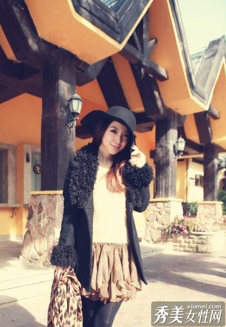 冬天走复古路线很流行。