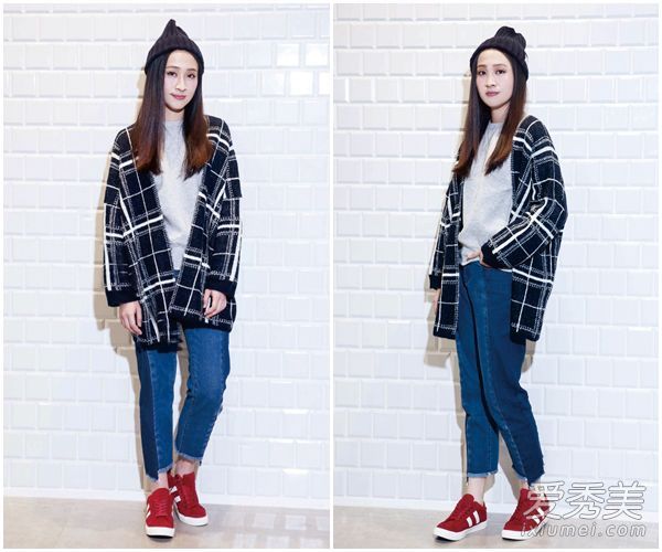 5种搭配的开衫外套穿不同的款式。