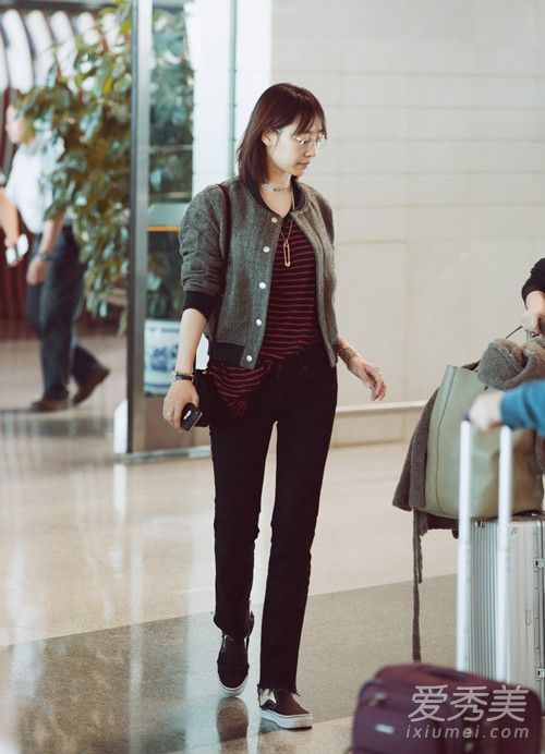 短外套+高腰裤秋裤女孩