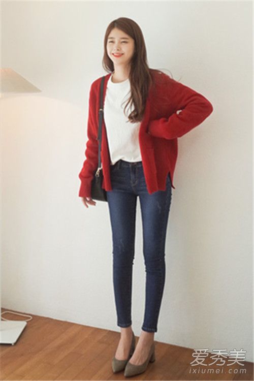 针织开衫清新百搭穿着温和气质