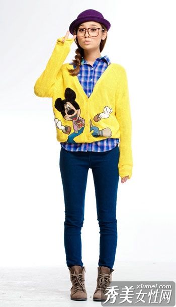 毛衣流行，玩弄潮流，混搭