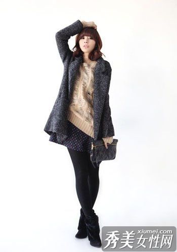 最时尚的韩式连衣裙被选为羊毛面料