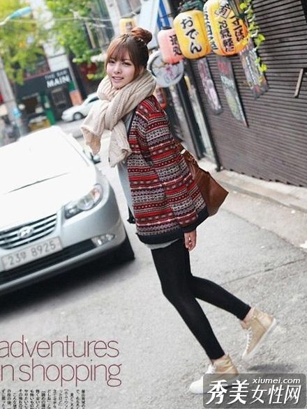 羽绒服+格子衬衫是平安夜你最好的眼睛