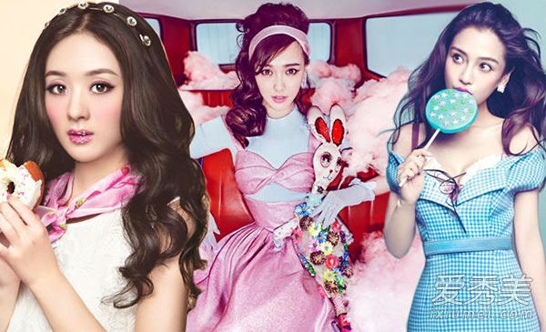 32岁的唐嫣糖果风人像大眼尖脸按宝宝赵李颖