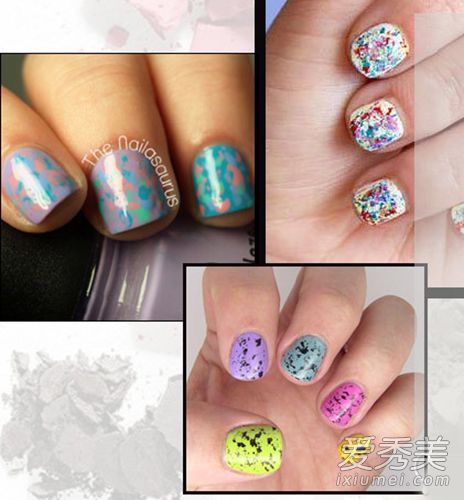 自制美甲:用牙刷创造3种创意美甲。