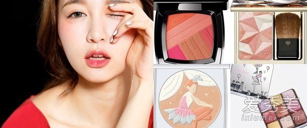 2016年春季腮红板的化妆和化妆示意图