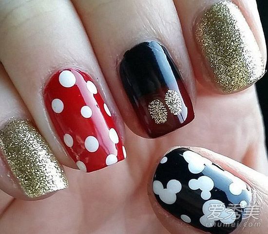 圣诞2015美甲艺术风格爱迪士尼卡通美甲艺术