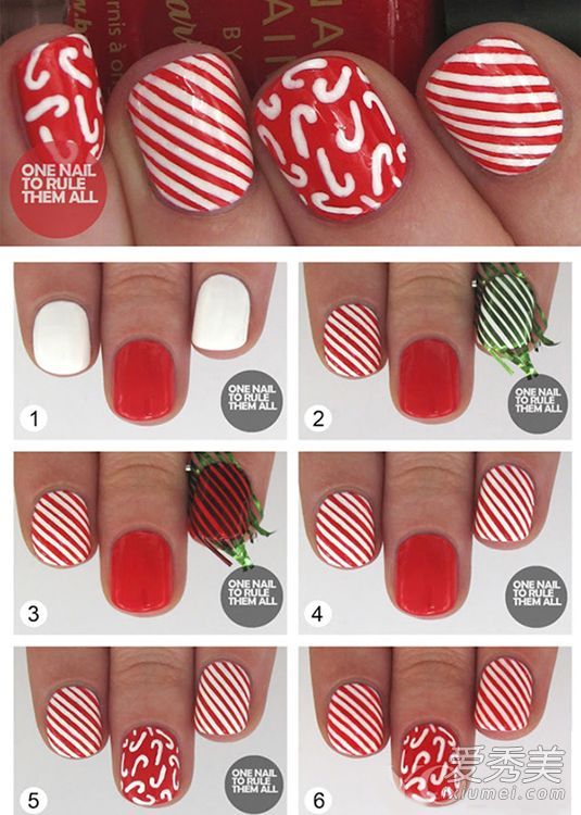 美甲教程:12个圣诞美甲可以自己做