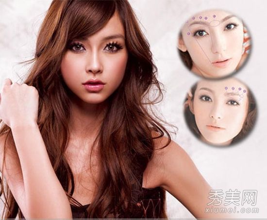 不同的眉毛和不同的脸