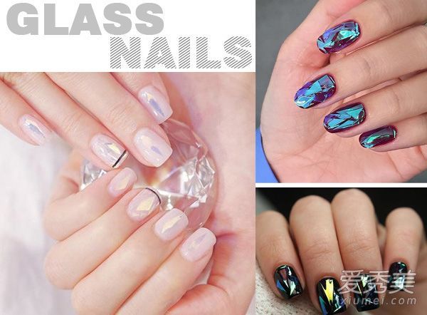 DIY时尚指甲油:韩国碎玻璃指甲油+英国喷雾指甲油