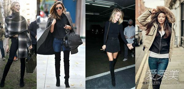 女神班的长腿女演员没有告诉你穿过膝长靴的技巧。