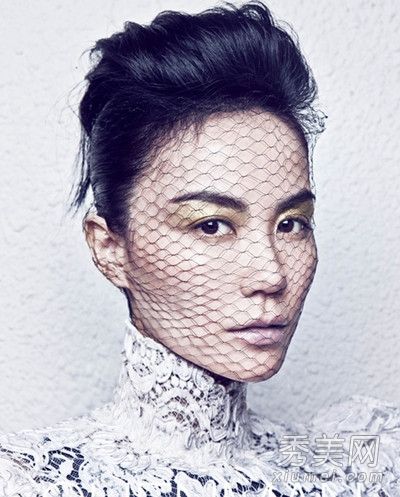 王菲最新照片库存超酷美容化妆时装模特