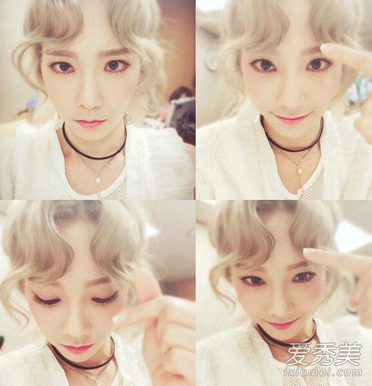 韩国女孩眼部彩妆画2015最热橙色金色眼影