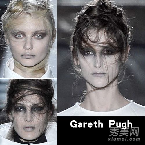 巴黎秀浓妆淡脸+吸血鬼嘴唇