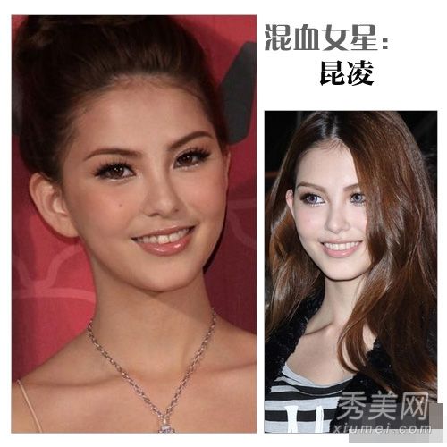 娱乐圈混血美女明星青城看起来大PK
