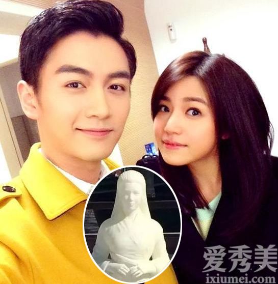 陈晓成功推出陈妍希清新淡雅的新娘妆容