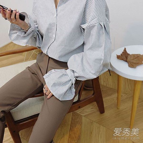 时尚更注重细节超美的牛角袖穿着