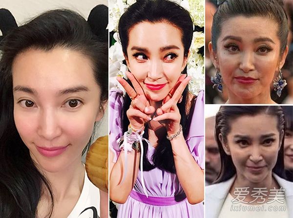 年长的剩女“童眼”被揭穿了。林志玲在范冰冰变老了！