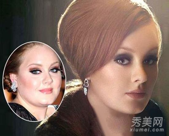 阿黛尔的瘦脸和化妆图4步化妆教程图表