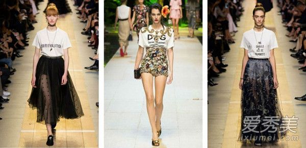 不要再穿普通的t恤了。2017年时尚标志口号Tee回归潮流。