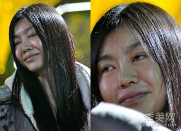 在伊能静，不化妆的女演员龚新亮看起来很老