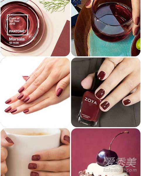 秋冬必备红酒指甲油低调性感+秀白手