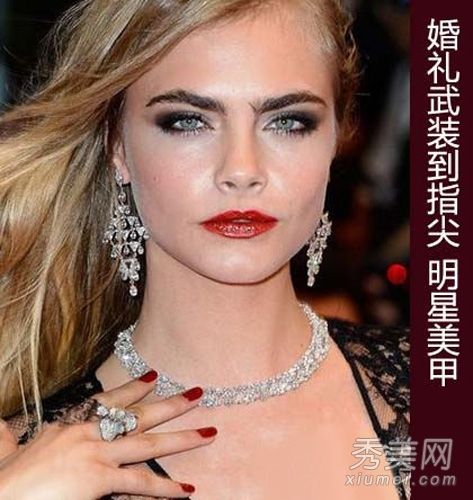 新娘专属美甲图片明星美甲参考