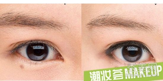 画眼线的技巧眼睛越大越好。