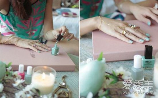 最适合夏天的颜色是薄荷绿。日空蓝色