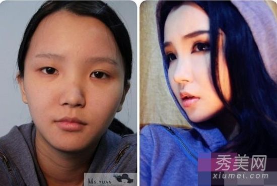 网友示范美容教程拯救小眼睛和塌鼻子