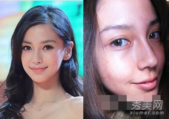 在经历了佟丽娅所有的美女之后，范冰冰脱下了妆，她们的皮肤呈现出衰老的迹象。