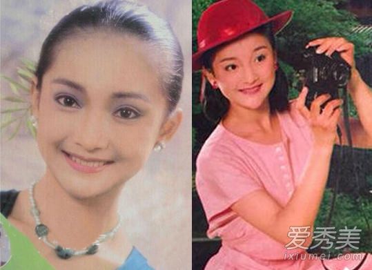 早年,赵薇、周迅、许晴和刘晓庆在日历上为他们的年轻面孔拍照。