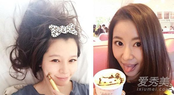 林心如和比代·苏兰都在做消除冰冻女明星浮肿的好习惯。