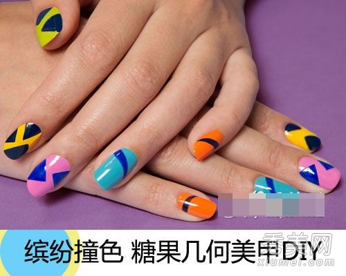 指甲油配色DIY糖果色对比指甲油