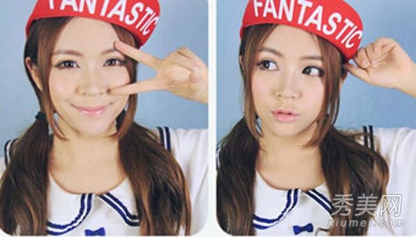 棒球帽+淡妆夏季清新女孩化妆画