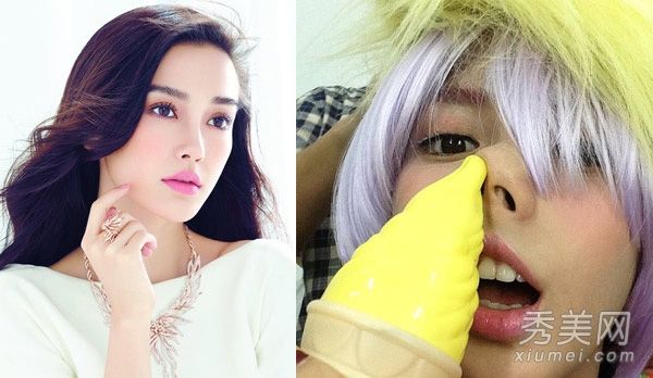 挤压皱纹。戳鼻星看起来真的很丑