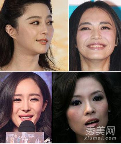 杨幂范冰冰闪亮的脸庞皱纹无法逃脱