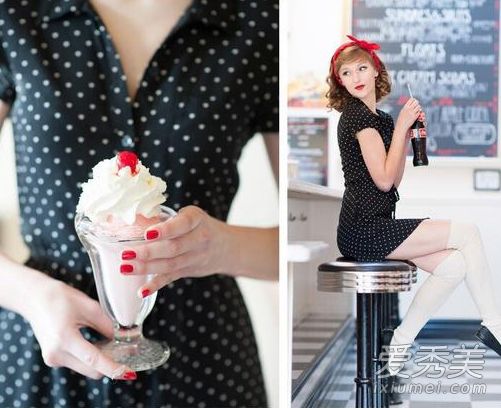 简单美甲教程地图韩国甜点彩色美甲