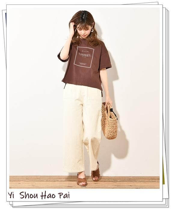 阔腿裤的夏季简单搭配,休闲而美丽